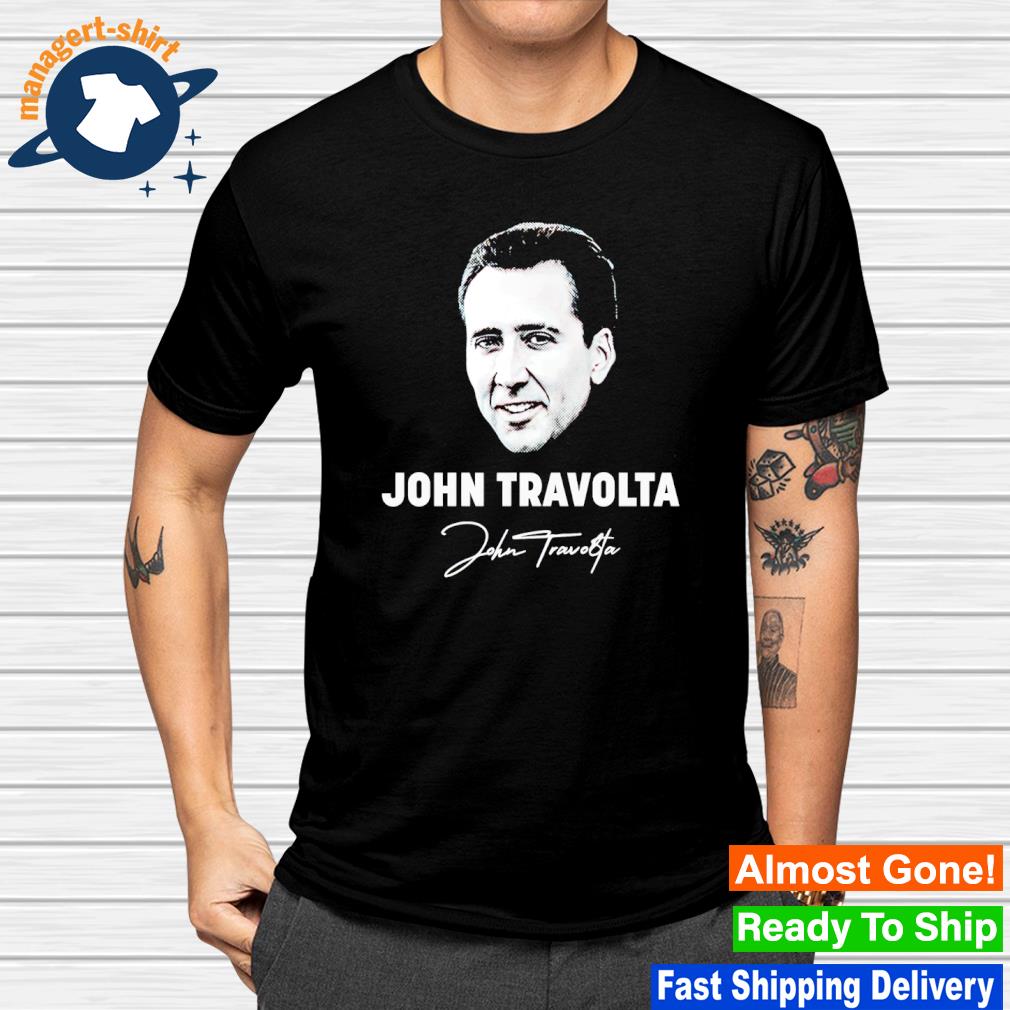 Funny john Travolta Nicolas Cage Face Off Mashup shirt