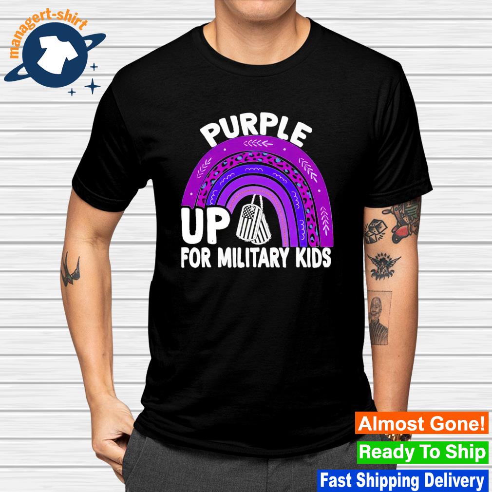 Funny purple up for military kids shirt