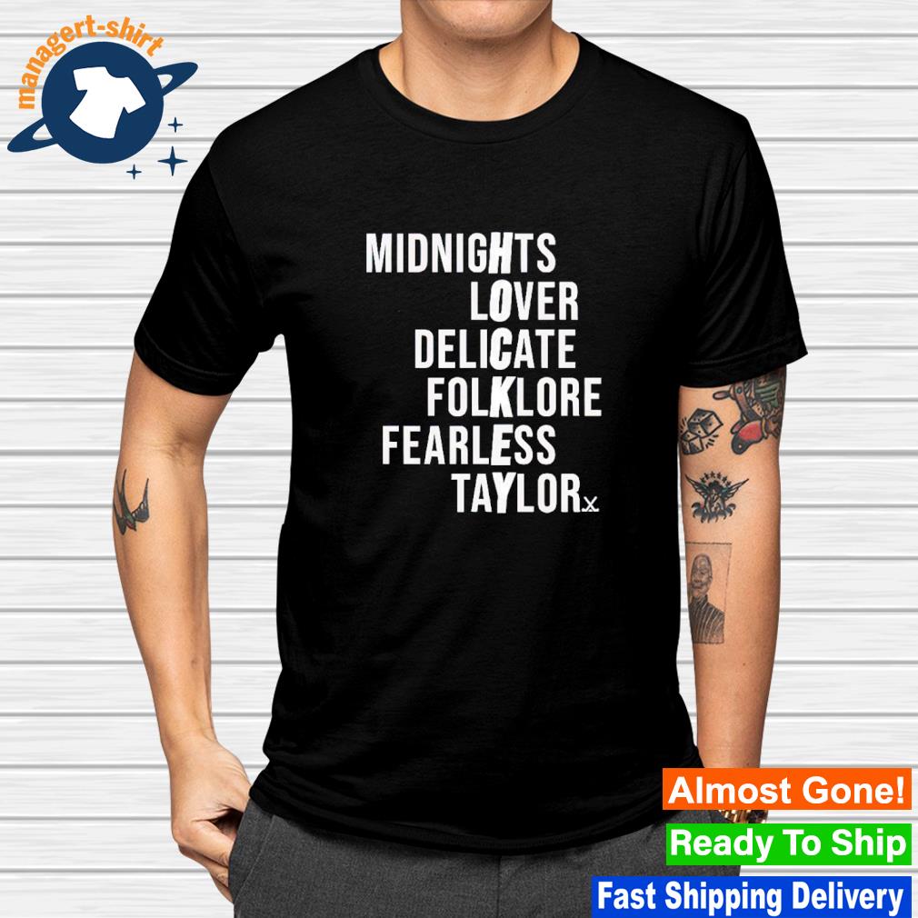 Top hockey midnights lover delicate folklore fearless taylor shirt